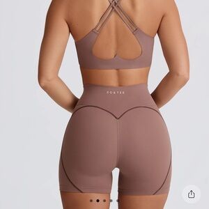 Bo + Tee mocha short set